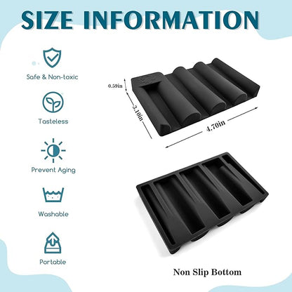 Silicone Soap Dish,Self Draining Soap Holder Perfect for Shower,Bathroom Sink,Kitchen Sink & Travel,Non-Slip Bar Soap Holder Extend Soap Life,Keep Soap Bars Dry & Easy Cleaning Black-3Pcs