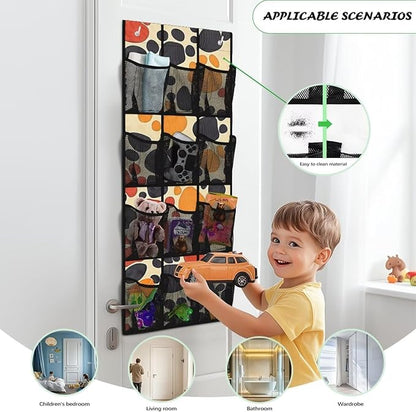 Generic Dog Paws Over Door Storage Organizer Wear-Resistant Over The Door Storage Organizer Laundry Space Saving Hanging Closet Organizer for Small Apartments College Dorm
