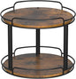 LAMU 12'' Wood Lazy Susan Turntable Organizer for Cabinet, 2 Tier Lazy Susan Spice Rack Organizer for Kitchen, Table Top, Countertop, Pantry, Bathroom