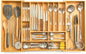 Expandable Kitchen Organizer – Adjustable 33” Wide Utensil Kitchen Drawer with 11 Compartments, Natural Solid Bamboo Construction for Flatware