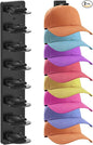 Eiito Hat Organizer for Baseball Caps, 1 Pack Strong Adhesive Hat Rack for Wall, Multilayer Hat Storage Display Holder, Wall Mounted Hat Hooks Hold up to 8 Hats for Closet (Black 1PCS)