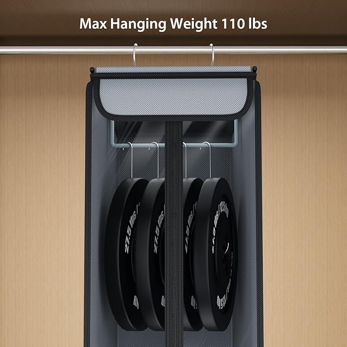 Univivi Garment Bags for Hanging Clothes 50", Hanging Garment Bags for Closet Storage with Large Clear Window, Garment Storage Bags for Suits, Coats, Dresses, 2 Pack