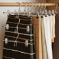 Pants Hangers with Clips, 20 Pack Stackable Skirts Hanger Space Saving, Hanging Closet Organizer and Storage for College Dorm Apartment