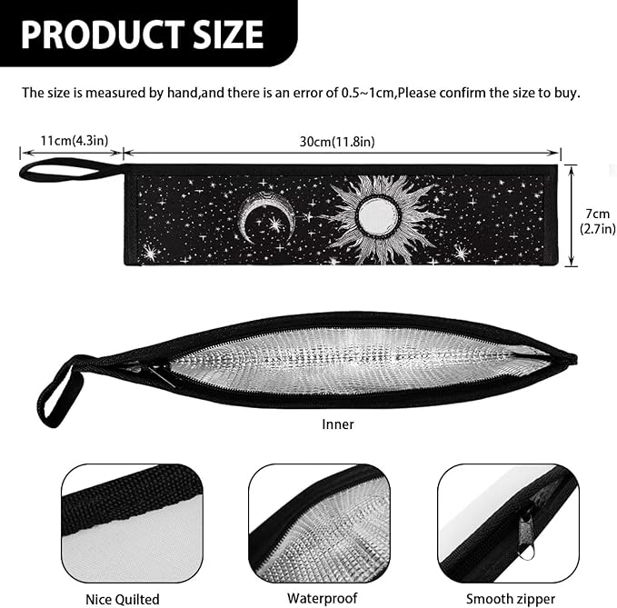 Travel Utensil Carrying Case Portable Leak-proof Cutlery Pouch Silverware Bag Metal Straws Case Knife Fork Spoon Organizer Holder for Picnic Outdoor
