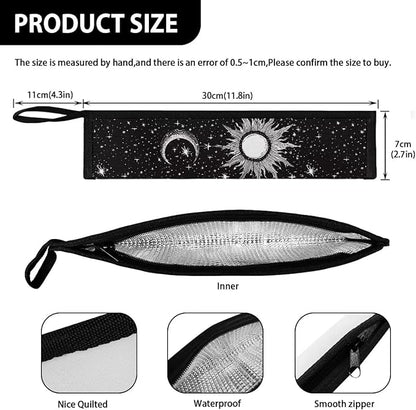 Travel Utensil Carrying Case Portable Leak-proof Cutlery Pouch Silverware Bag Metal Straws Case Knife Fork Spoon Organizer Holder for Picnic Outdoor