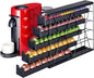FlagShip 5-Tier Corner Coffee Pod Organizer for Nespresso Vertuo - 50+ Capsule Metal Storage, Space-Saving Kitchen Countertop Rack Wall Mountable