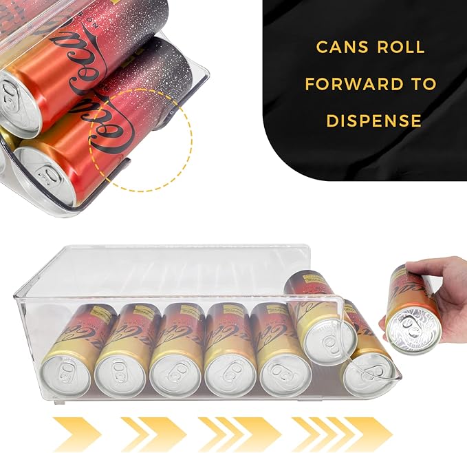 SCAVATA Skinny Can Organizer & Soda Can Organizer for Refrigerator