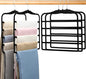 Pants Hangers Space Saving,5P Scarf Hangers for Closet Organizers and Storage,Non Slip Velvet Hanger for Closet Organizer,College Dorm Room Essentials,Heavy Duty Organization and Storage Jean Hangers