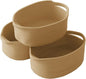 JMvicyroam Woven Basket,Small Rope Storage Bin with Handles & Ribbon Bag, Organizer for Shelves Closets,Gift Basket Empty for Birthday,Books,Dog Toys, Jute/3 Pack
