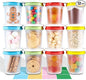 12 Pack 8.8oz Plastic Food Storage Containers with Lids, Small Meal Prep Container Jars for Food, Salad, Soup, Snack, Freezer & Lunch