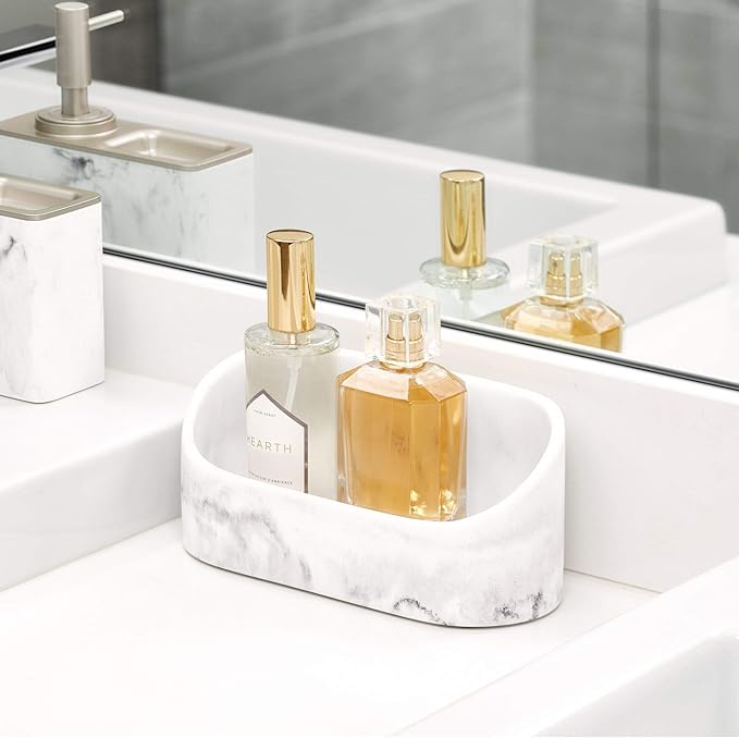 iDesign Dakota Makeup, Countertop, VanityMakeup and Cosmetic Storage Bathroom, 7.89" x 3.39" x 3.61", Vanity Organizer,28390