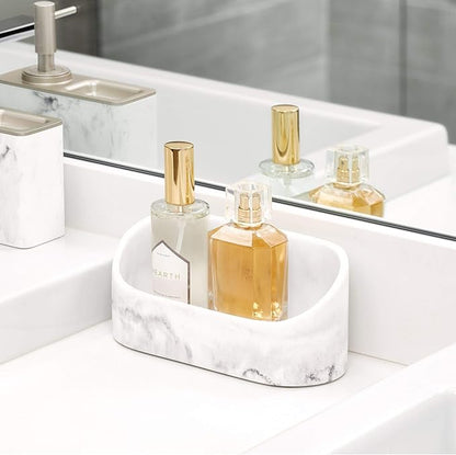 iDesign Dakota Makeup, Countertop, VanityMakeup and Cosmetic Storage Bathroom, 7.89" x 3.39" x 3.61", Vanity Organizer,28390