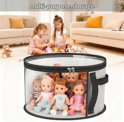 4-Piece Hat Storage Box, a Large-Capacity, Foldable, Transparent and Multi-Functional Organizer With Handle, Suitable for Storing Cowboy Hats, Top Woolen Hats Baseball Caps