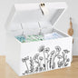 100% Solid Wood Tampon Holder Box with Lid, Copper Leather Pull, Absolute Real Wood Bathroom Decorative Box for Feminine Product Storage and Accessories such as Tampons, Cotton Balls, Gifts for Women