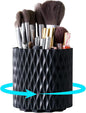 Makeup Brush Holder Organizer, 360° Rotating 5-Slot Make up Brushes Cup for Cosmetic, Lipstick, Hair Brush Holder - Spinning Vanity Countertop Caddy for Bathroom, Dorm & Office, Black