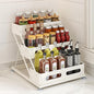 Ceetug 3 Tier Foldable Spice Rack for Countertop Iron Kitchen Seasoning Organizer for Cabinet, White