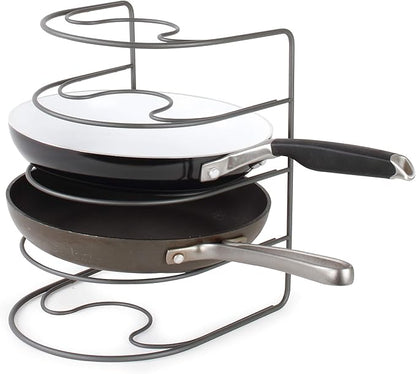 Spectrum Diversified Arc Lids for Pots & Pans, Storage & Organization, in-Cabinet Skillet & Bakeware Organizer, Sturdy Steel Kitchen Cupboard Organi, Medium, Industrial Gray (A50176)