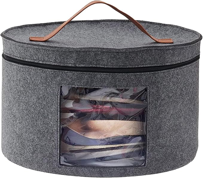 Shakven Dustproof Hat Box - Travel Storage with Fixed Elastic Band, Suitable for Women, Men, Blankets