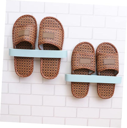PRETYZOOM 9pcs Wall-mounted Slipper Rack Organizer No-drill Shoe Holder for Bathroom Kitchen and Entryway Stylish Strong Easy to Install Multi-purpose Hanging Storage