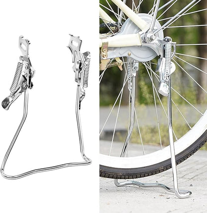 Colaxi Bike Parking Rack Steel Retro Design Bike Double Leg Stand Bicycle Rear Kickstand for Mountain Bikes Sports Adults