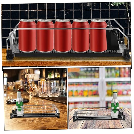 Fridge Beverage Dispenser Stand Stackable Soda Can Organizer Easy to Use Design