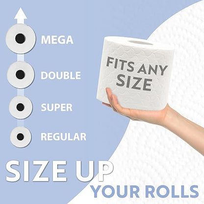BROOKSTONE Toilet Paper Holder Stand Reserve - Free Standing Toilet Paper Stand with Storage that Holds Mega Rolls, Standing Bathroom Tissue Organizer, Bathroom Decor - Modern Storage Holder, Bronze