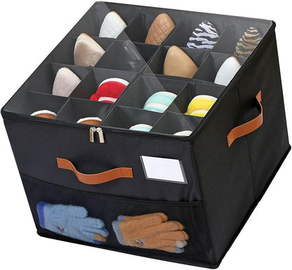 Practical Shoe Storage Container for Closet Fit 8 16Pairs with See Through Covers and Handles Home Storage Shoe Container