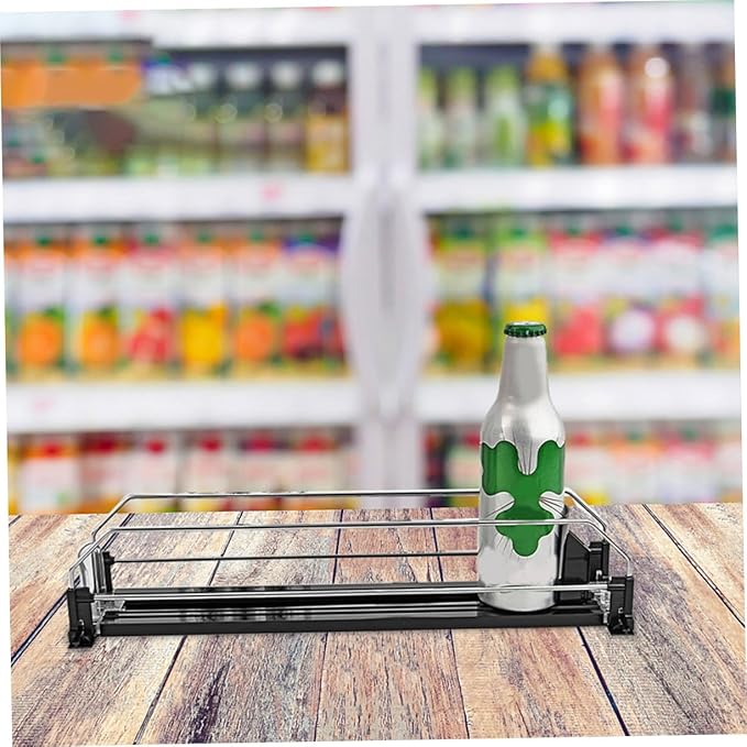 Automatic Pusher Drinks Dispenser Organizer for Refrigerator Smooth Polished Soda Can Holder Easy Install Beverage Storage for Fridge Space-saving and Neat Arrangement