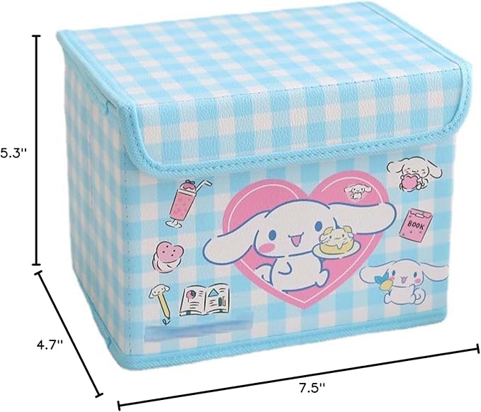 Kawaii Caretoon Fodable Stoage BIn, Cute Anime Collapsible Organizer basket Makeup Holder Office Desk Room Storage Bin (Dog)