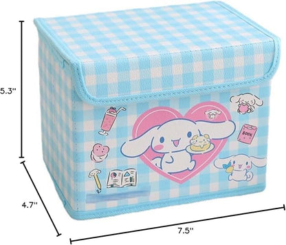 Kawaii Caretoon Fodable Stoage BIn, Cute Anime Collapsible Organizer basket Makeup Holder Office Desk Room Storage Bin (Dog)