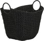 Household Essentials Paper Rope Basket with Handles, Natural Woven Woven Storage Basket, Great for Decoration or Organization