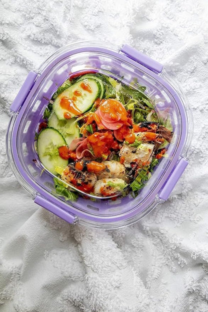 Ello Duraglass Meal Prep Container- Glass Food Storage Container with Silicone Sleeve and Airtight BPA-Free Plastic Lid, Dishwasher, Microwave, and Freezer Safe