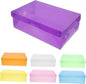 7Pcs Stackable Plastic Shoe Storage Boxes with Flip Covers Transparent Colored Organizer for Men Women Space-saving Sneaker Containers for Closet and Under Bed