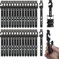 30Pcs Belt Hangers Black Plastic Hanger Hooks for Belts and Ties Closet Organizer Holder for Men Bulk Hangar Storage for Efficient Closet Belt and Tie Management