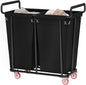 Gewudraw Large Laundry Hamper with Wheels, 2 Bag 360L Big Rolling Laundry Basket Sorter Cart, Extra Large Clothes Hamper, Heavy Duty Laundry Basket Organizer for Laundry Room, Bathroom