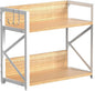 RUILALIFE Spice-Rack-Organizer-Shelf for Kitchen Counter, 2 Tiers Coffee Bar Station Organizer for Countertop，Space Saving Desk Shelving Riser Unit (Maple, Medium)