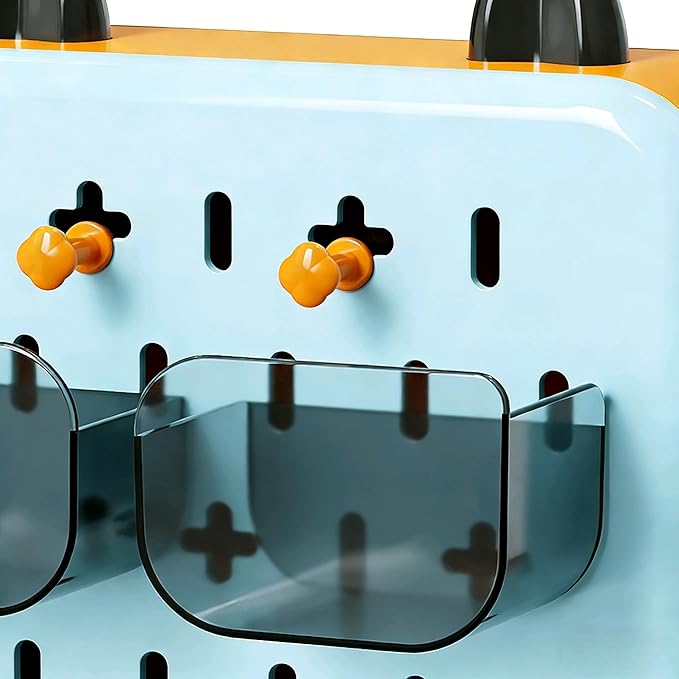 Makeup Organizer with Drawer, Makeup Desk Organizer, Desk Accessories for Women, Desk Organizers and Accessories for Bathroom Bedroom Counter (blue)
