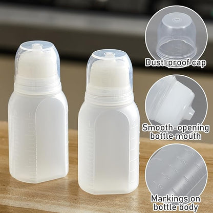 10 Pcs Camping Portable Spice Set Kit with 4 Spice Containers, 4 Sauce Bottles, 1 Pepper Grinder, and 1 Storage Bag for Outdoor Travel, Camping, BBQ, and Picnics
