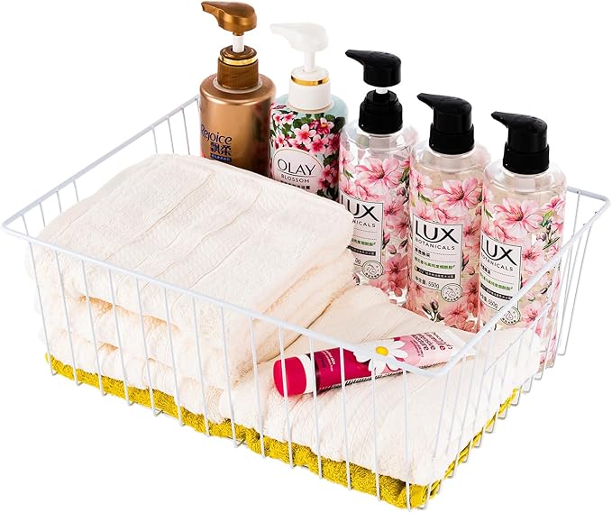 Npro 4 Pack Upright Freezer Organizer Bins - Standup Freezer Organizers Improve Air Circulation, Wire Storage Baskets, White
