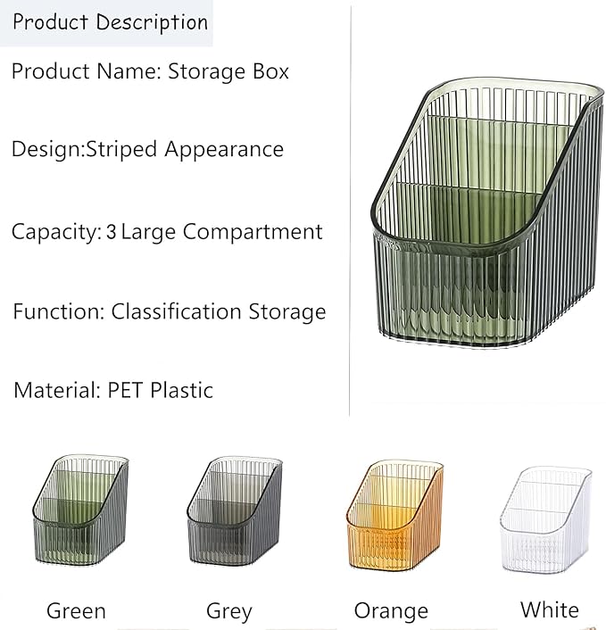 Makeup Organizer Cosmetics Storage Box, Large Capacity Make Up Brush Holder Organizer Vanity Accessories, Bathroom Countertops, Desk Storage Container, Cosmetic Display cases(Green-S)