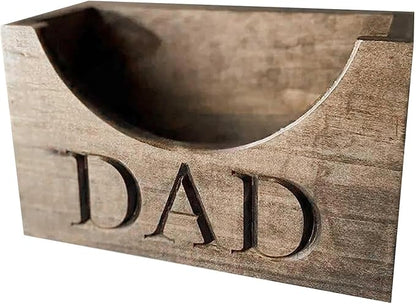 Qianly Wooden Dad Hat Holder Box Hat Display Stand from Wife Baseball Hat Storage Rack Cap Organizer for Boyfriend