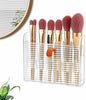 Poeland Wall-Mounted Makeup Brush Holder, Self-Adhesive Fip-Open Vanity Organizer for Bathroom Medicine Cabinet, Make Up Brush, Eyeliner, Lip Liner, Eyebrow Pen Storage