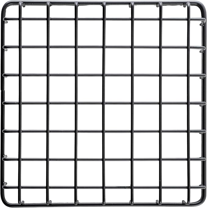 G.E.T. WB-662-MG Square Metal Storage Wire Basket for Pantry, Produce and More, 6" x 6" x 2"