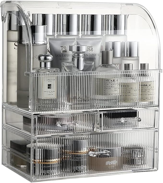 MOOCHI Professional Large Cosmetic Makeup Organizer Bathroom Storage Display Case with Drawers