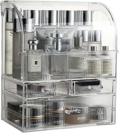 MOOCHI Professional Large Cosmetic Makeup Organizer Bathroom Storage Display Case with Drawers