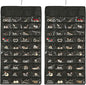 Hanging Jewelry Organizer Storage Earring Jewelry Storage Bag With 48 Pockets Necklace Bracelet Ring Glasses Accessory Display Rack (B80-Black)