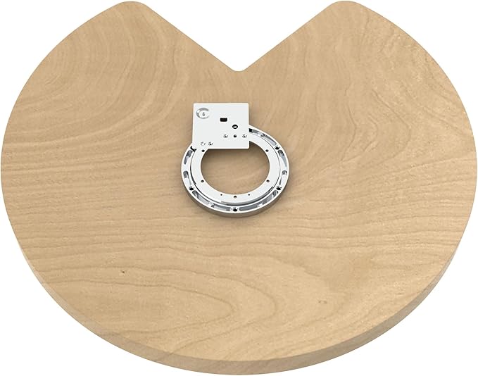 Rev-A-Shelf 32" Single Kidney-Shaped Lazy Susan with Swivel Bearings, Wood, 4WLS401-32-BS52