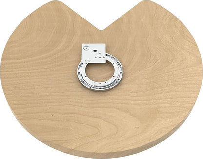 Rev-A-Shelf 32" Single Kidney-Shaped Lazy Susan with Swivel Bearings, Wood, 4WLS401-32-BS52
