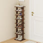 Tangkula 8-Tier Vertical Shoe Rack, Space-Saving Corner Shoe Organizer for 7 Pairs, Narrow Shoe Storage for Entryway, Front Door, or Closet