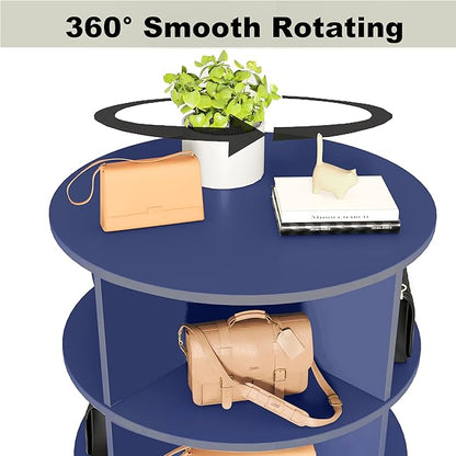 HomVent Rotating Shoe Rack, 7-Tier Spinning Shoe Rack Tower, Free Standing 360° Revolving Shoe Organizer Shoe Storage Shelf Hold Over 28 Pairs Shoes for Entryway Living Room